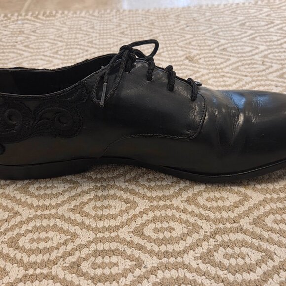 Stephane Kelian Black Leather Oxford Derby Shoes - Picture 3 of 7